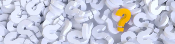 Car Buyer Questions Yellow question mark surrounded by white question marks